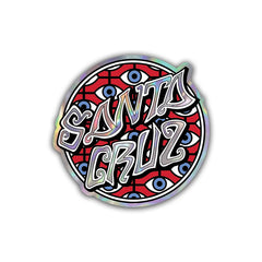 Salba Eyes Dot Holographic Sticker | Skate Decal | Santa Cruz