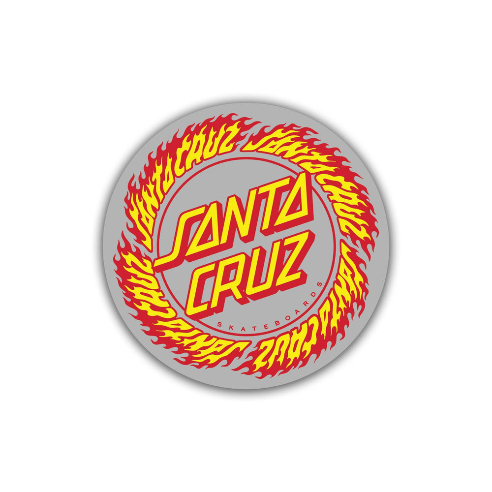 Flame Ringed Dot Sticker | Skate Stickers | Santa Cruz