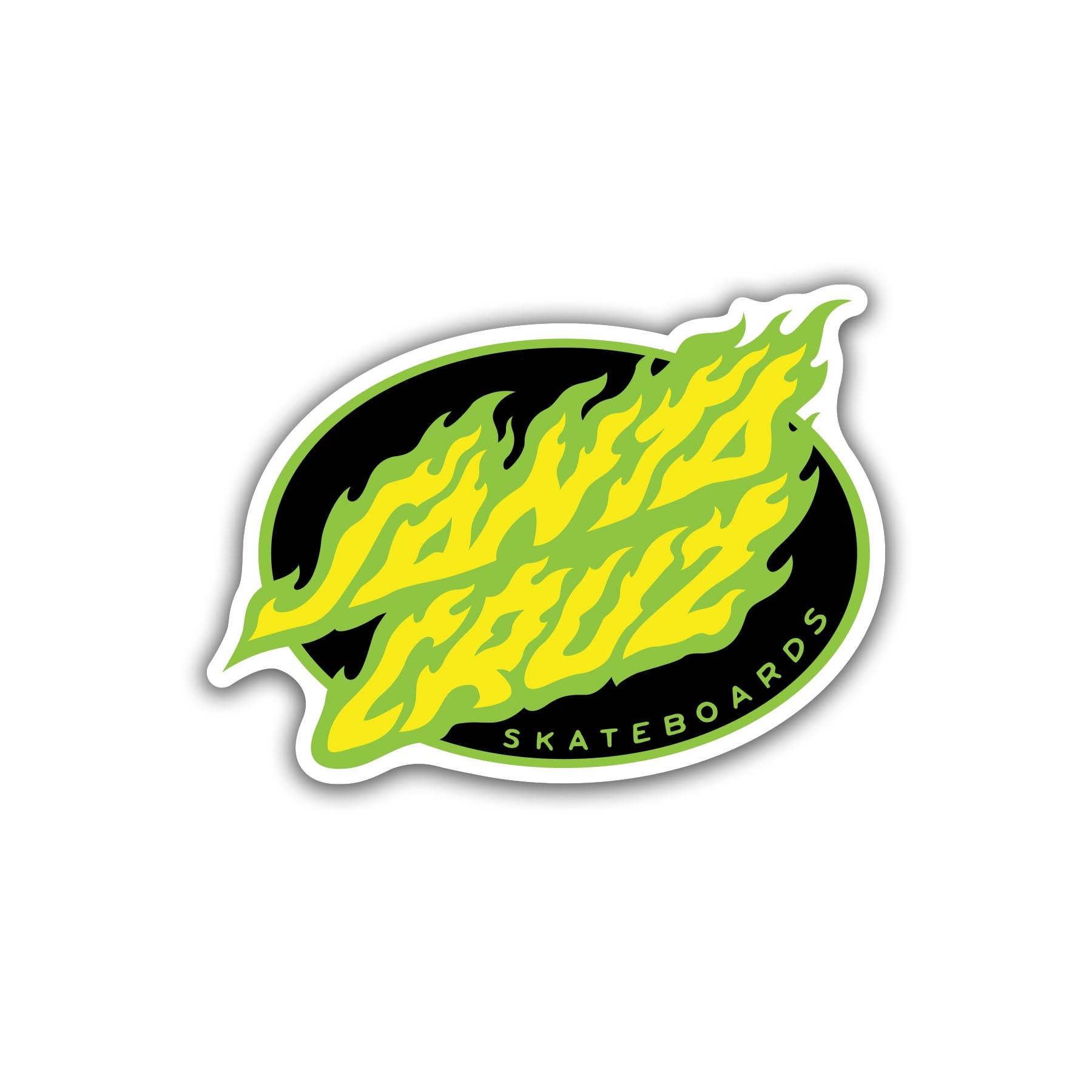 Oval Flame Dot Sticker | Skate Stickers | Santa Cruz