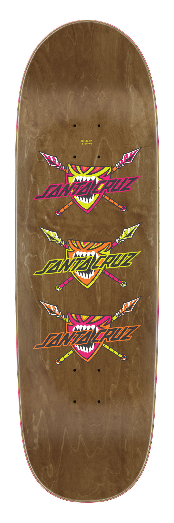 8.80in Salba Firedance Deck | Egg Shaped Skateboards | Santa