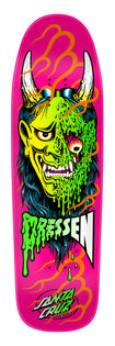 9.30in Dressen Hannya Mask Santa Cruz Shaped Skateboard Deck No Color