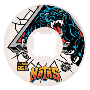 54mm Natas Kaupas 95a Slime Balls Hardline Skateboard Wheels White