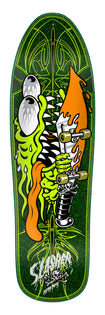 9.23in Meek Green Pinstripe Slasher Santa Cruz Skateboard Deck No Color