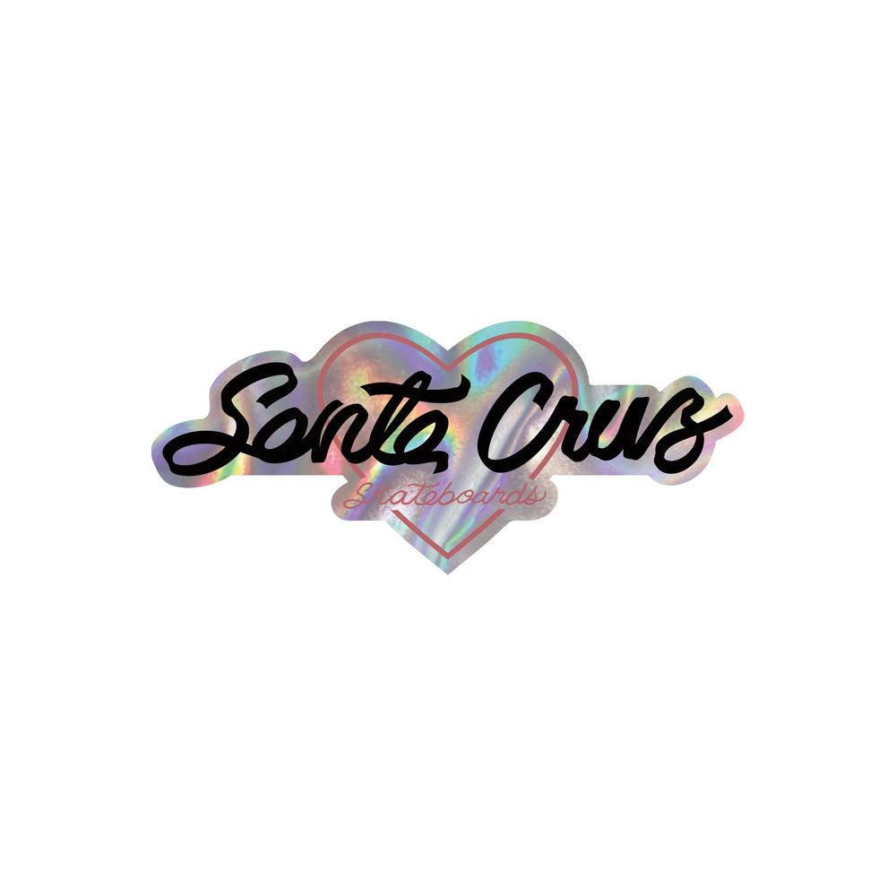 Love Script Holographic Stickers | Skate Decals | Santa Cruz
