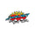 Salba Voodoo Pit 4.25in Santa Cruz Stickers (25 Pack) Blue/Red