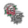 Dressen Skull Rose 4in Independent Stickers (25 Pack) Assorted Color