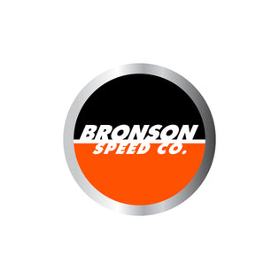 Spot Logo Silver Foil 4in Bronson Stickers (25 Pack) Black/Orange