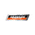 Spot Logo Strip Silver Foil 5in Bronson Stickers (25 Pack) Black/Orange