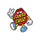 Dot Guy 3.66in Santa Cruz Holographic Sticker (5 Pack) Red/Yellow