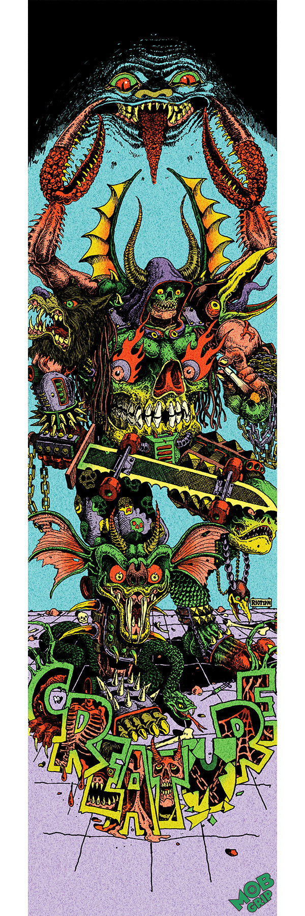 洋楽 (G-Rap Tape) Hasan The Sinister - M.O.B. 9in Creature Hallucination | riot1394 Artist | Mob Skate Griptape