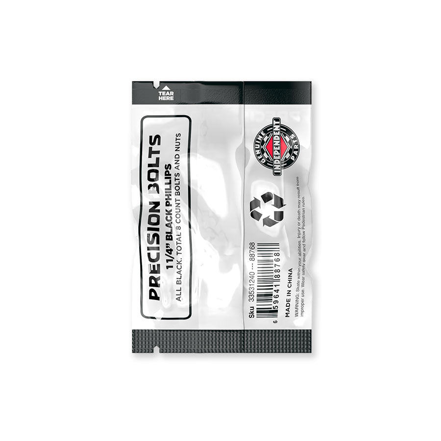 Black 1.25in Phillips Skate Hardware | Genuine Parts | Independent