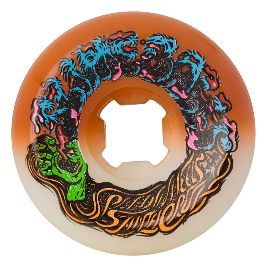 56mm Hairballs 50-50 White Orange 95a | Slime Balls