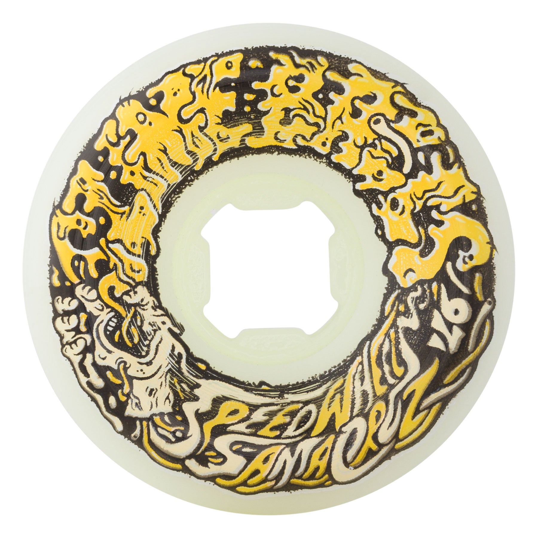 56mm Vomit Mini White Yellow 97a | Slime Balls Skateboard Wheels
