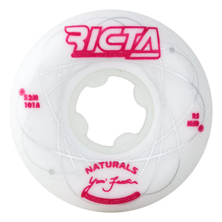 52mm Facchini Orbital Naturals White Metallic Red Mid 101a Ricta Skateboard Wheels White