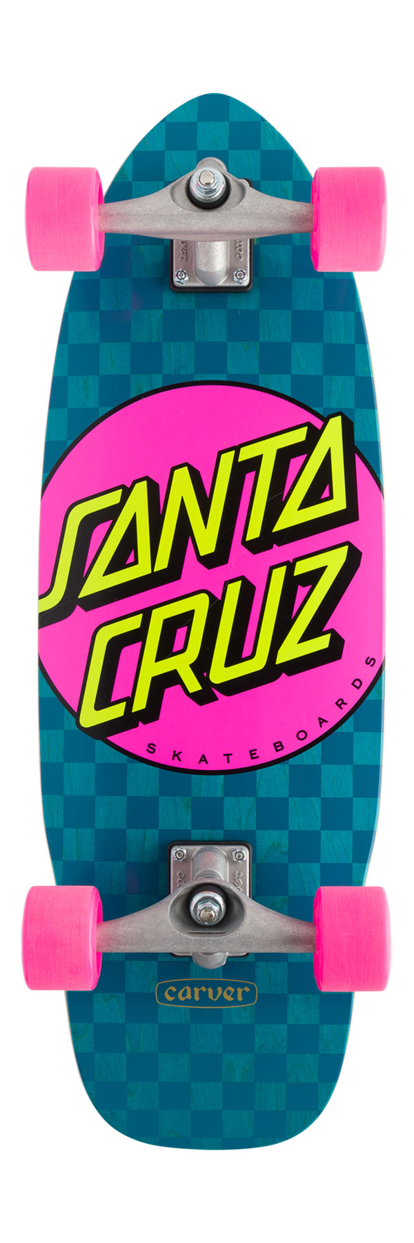 Ikke moderigtigt bevægelse budget Pink Dot Check Cut Back 9.75" | Carver Surf Skate | Santa Cruz