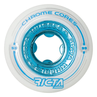 53mm Chrome Core 99a Ricta Skateboard Wheels White