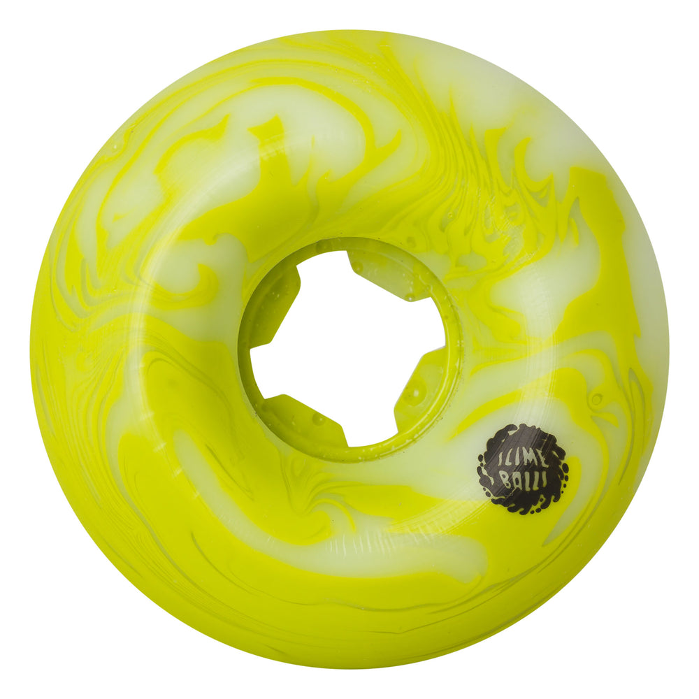 60mm 95a Slime Balls Snake Vomits Wheels - Green/White Swirl