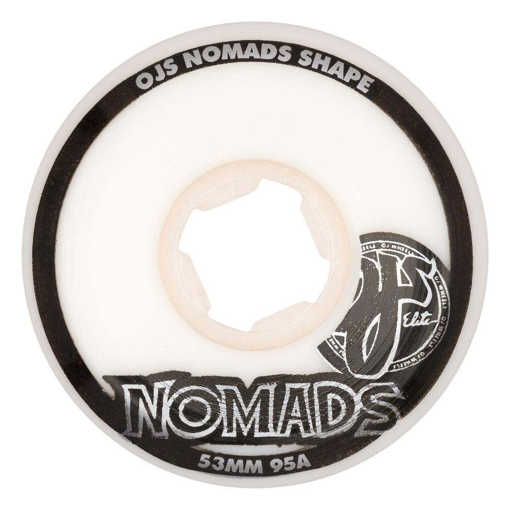 Elite White Nomads | 53mm/95a | OJ Skate Wheels