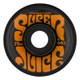 60mm Super Juice Black 78a OJ Skateboard Wheels Black